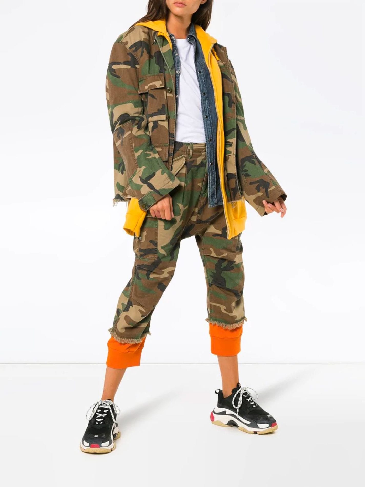 Camouflage Hooded Cotton Jacket